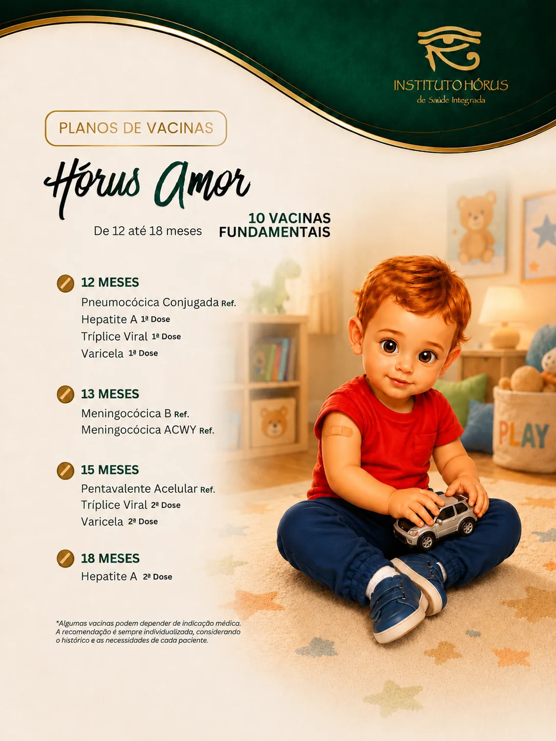 Pacote de vacinas do Instituto Hórus