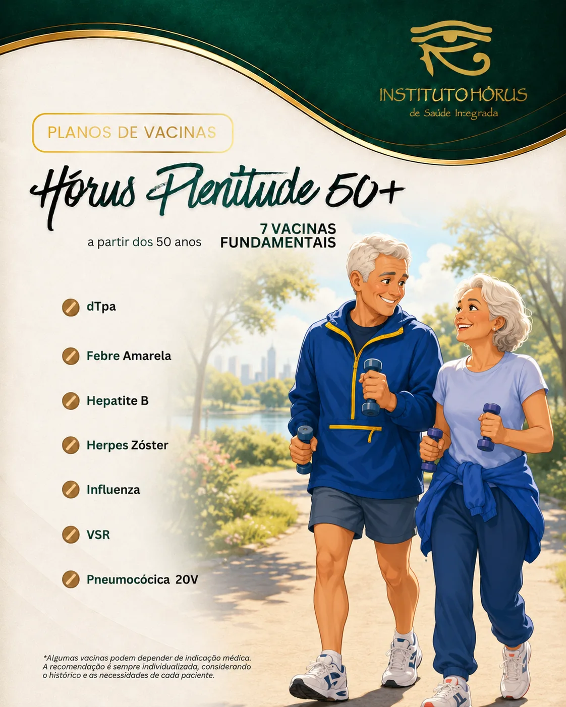 Pacote de vacinas do Instituto Hórus