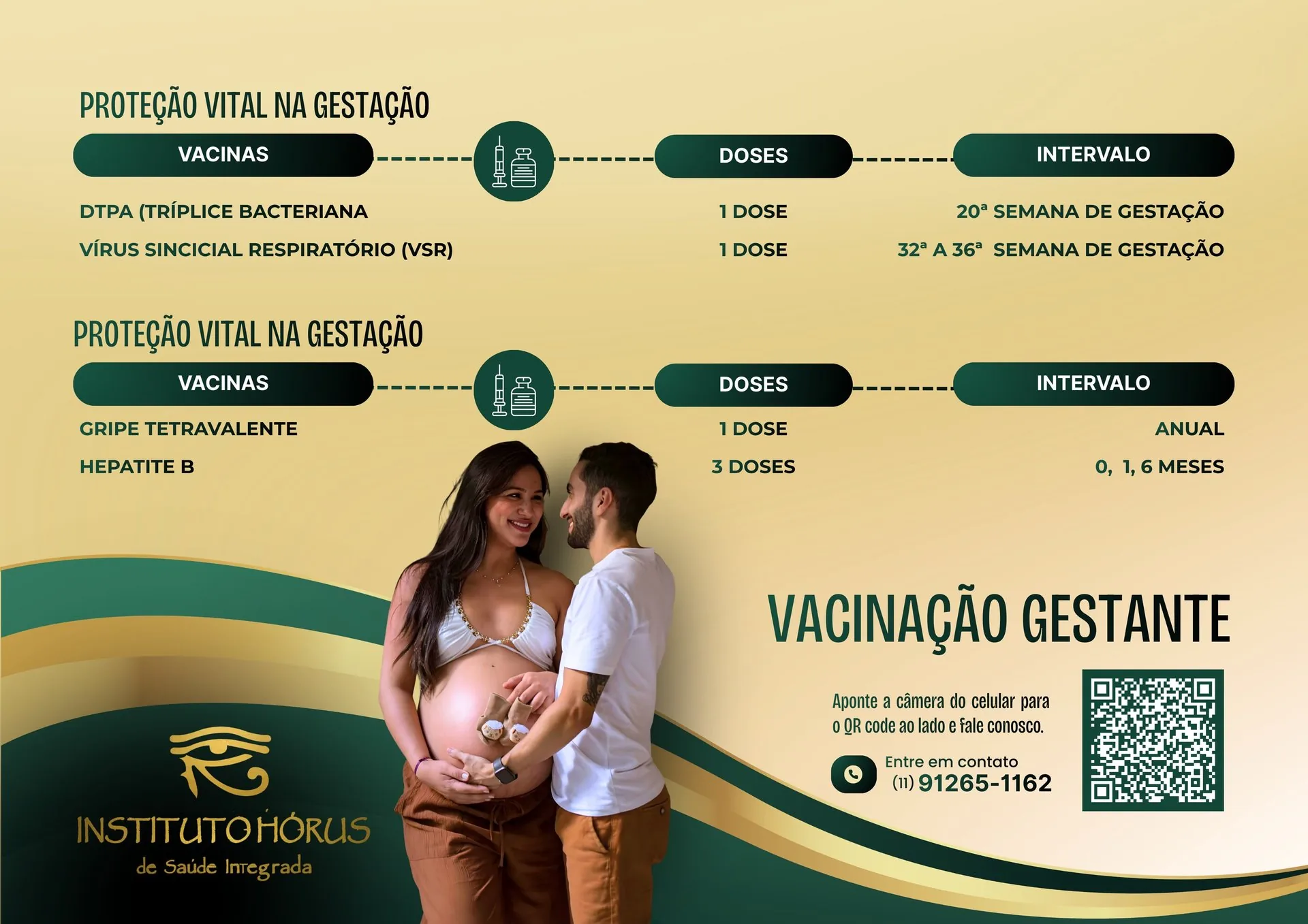 Calendário de vacinação do Instituto Hórus